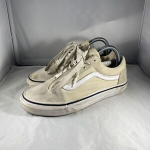 VANS Shoes Mens 6 Womens 7.5 Old Skool Platform Skate Sneakers Beige Suede